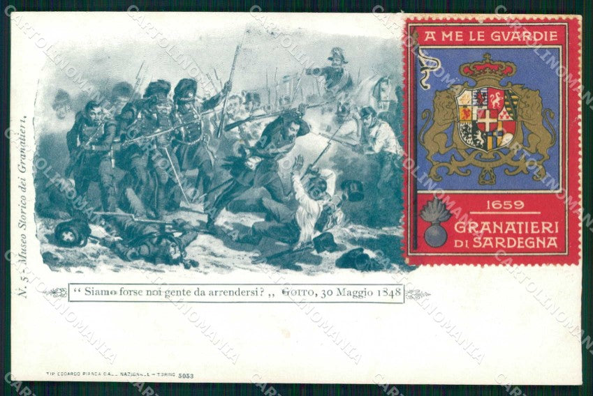 Militari Reggimentali Museo Storico Granatieri di Sardegna cartolina KF4373 – fronte
