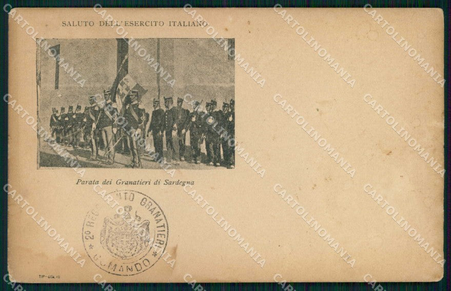 Militari Reggimentali 2° Reggimento Granatieri di Sardegna cartolina KF4376 – fronte