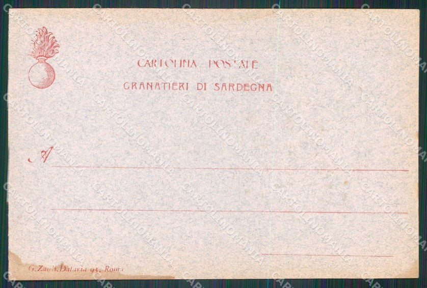 Militari Reggimentali 2° Reggimento Granatieri di Sardegna cartolina KF4378 – retro