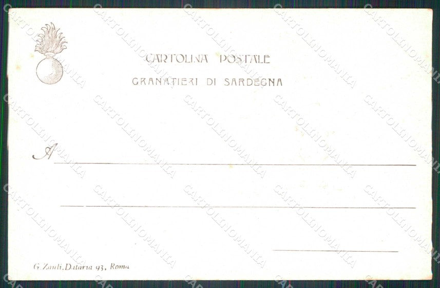 Militari Reggimentali Museo Storico Granatieri di Sardegna cartolina KF4386 – retro