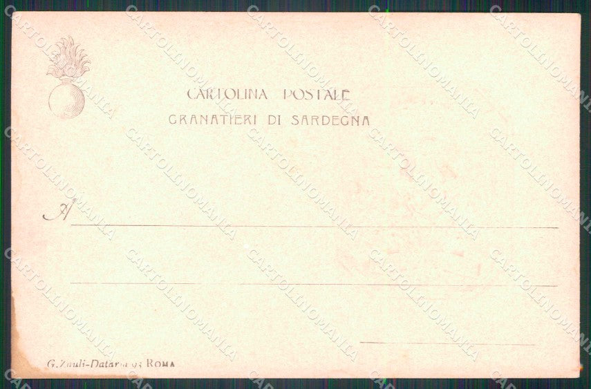 Militari Reggimentali 9° Reggimento Granatieri di Sardegna cartolina KF4387 – retro