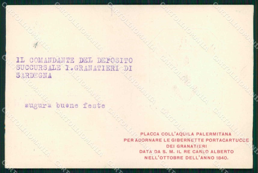Militari Reggimentali 1° Reggimento Granatieri di Sardegna cartolina KF4388 – fronte