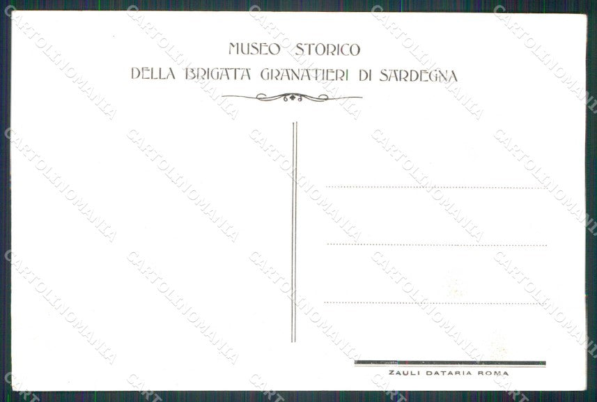 Militari Reggimentali 1° Reggimento Granatieri di Sardegna cartolina KF4388 – retro