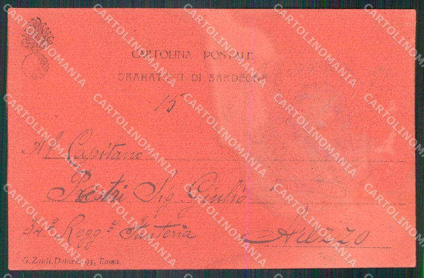 Militari Reggimentali Museo Storico Granatieri di Sardegna cartolina KF4399 – retro