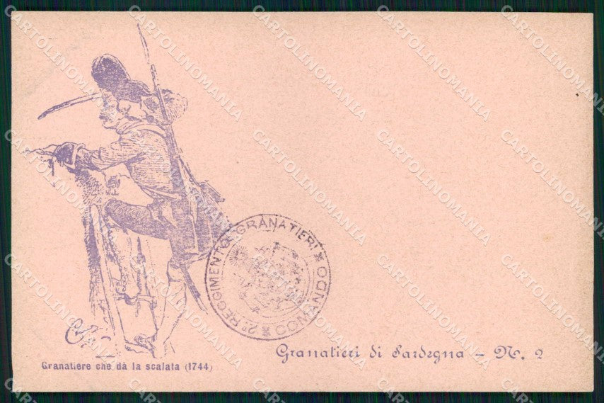Militari Reggimentali 2° Reggimento Granatieri di Sardegna cartolina KF4405 – fronte