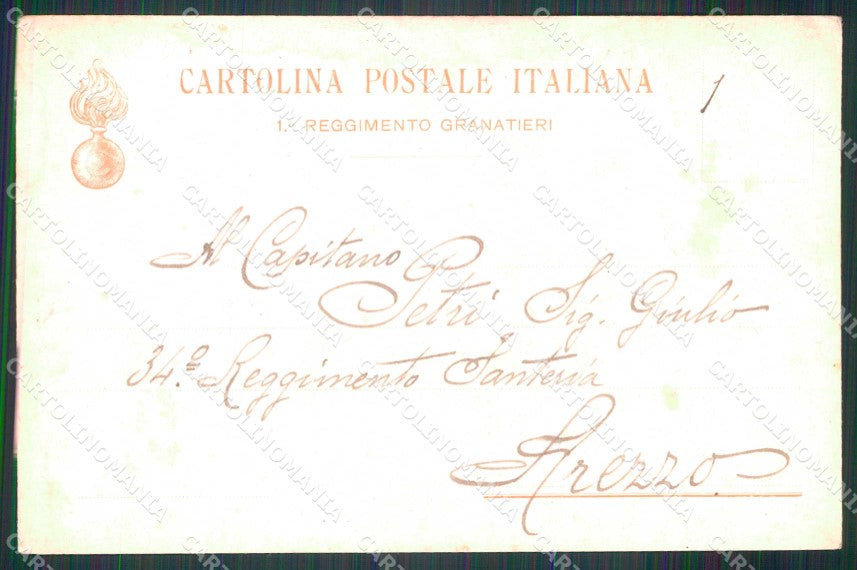 Militari Reggimentali Museo Storico Granatieri Sardegna ABRASA cartolina KF4406 – retro