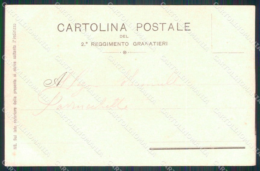 Militari Reggimentali 2° Reggimento Granatieri di Sardegna cartolina KF4413 – retro