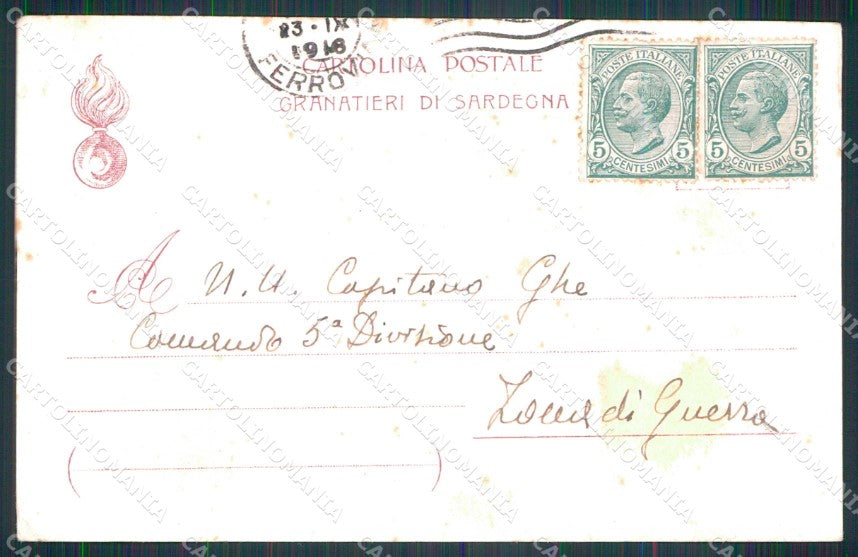 Militari Reggimentali Granatieri di Sardegna cartolina KF4428 – retro