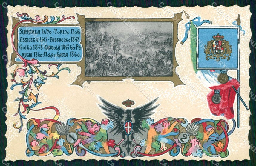 Militari 1° 2° Reggimento Brigata Granatieri di Sardegna cartolina KF4439 – fronte