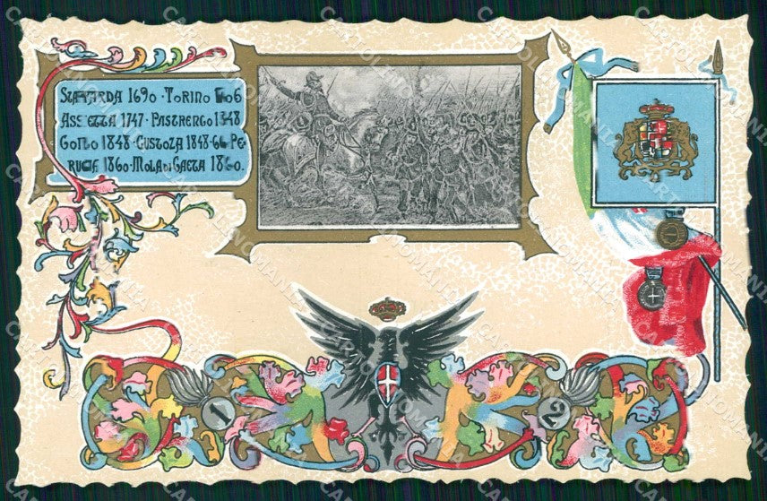 Militari 1° 2° Reggimento Brigata Granatieri di Sardegna cartolina KF4441 – fronte
