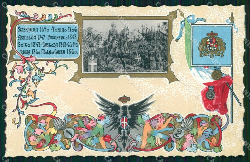 Militari 1° 2° Reggimento Brigata Granatieri di Sardegna cartolina KF4442 – fronte