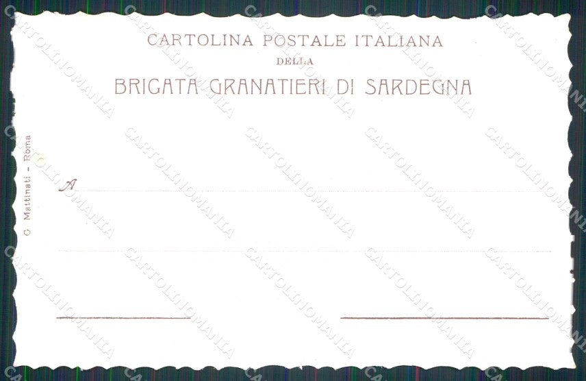 Militari 1° 2° Reggimento Brigata Granatieri di Sardegna cartolina KF4442 – retro