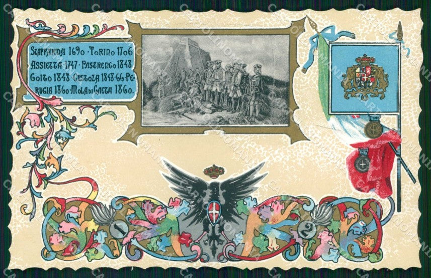 Militari 1° 2° Reggimento Brigata Granatieri di Sardegna cartolina KF4443 – fronte