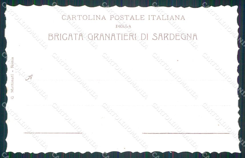 Militari 1° 2° Reggimento Brigata Granatieri di Sardegna cartolina KF4443 – retro