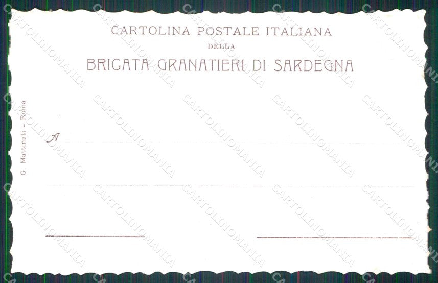 Militari 1° 2° Reggimento Brigata Granatieri di Sardegna cartolina KF4444 – retro