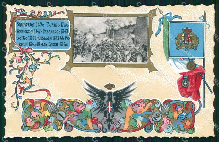 Militari 1° 2° Reggimento Brigata Granatieri di Sardegna cartolina KF4445 – fronte