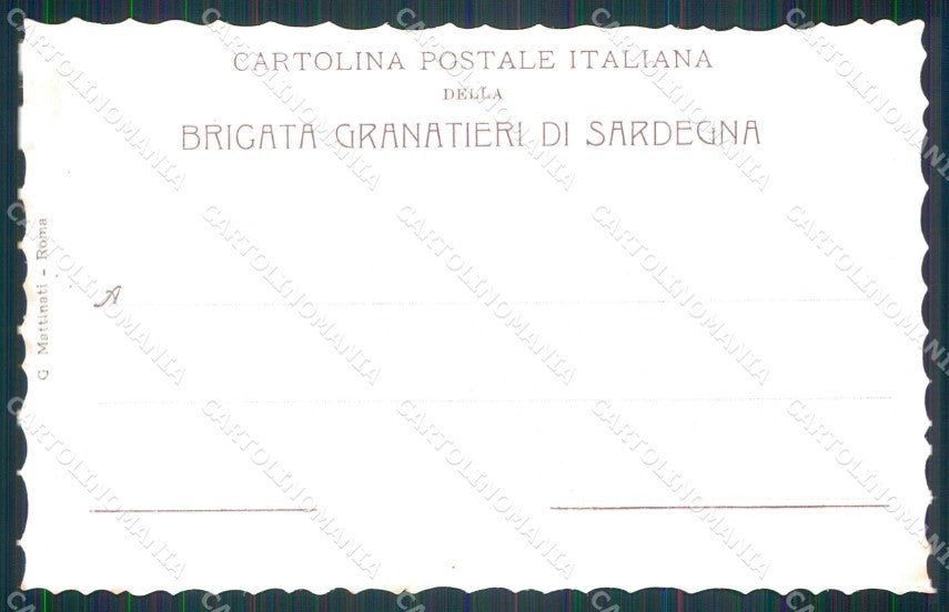 Militari 1° 2° Reggimento Brigata Granatieri di Sardegna cartolina KF4445 – retro