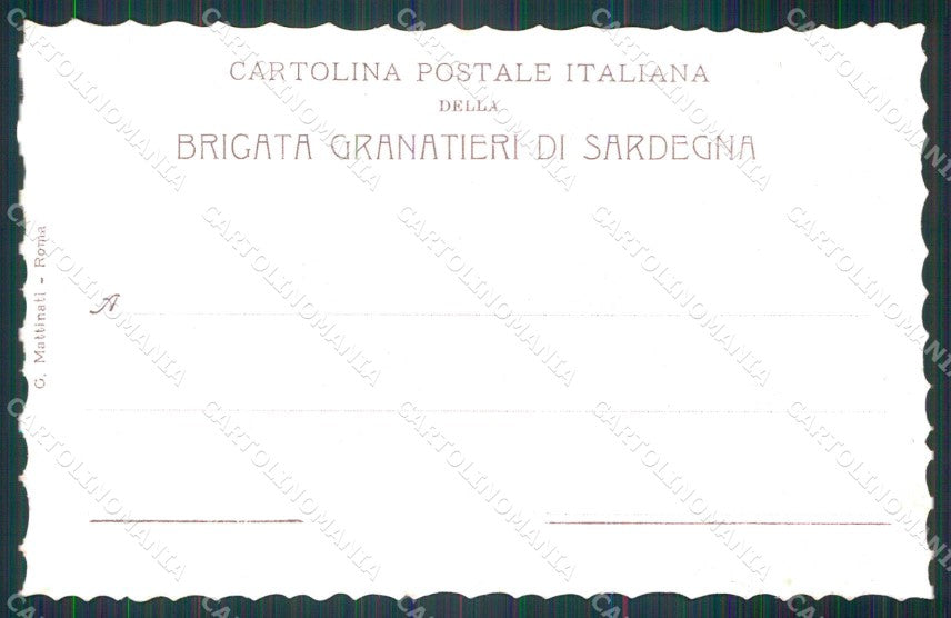 Militari 1° 2° Reggimento Brigata Granatieri di Sardegna cartolina KF4447 – retro