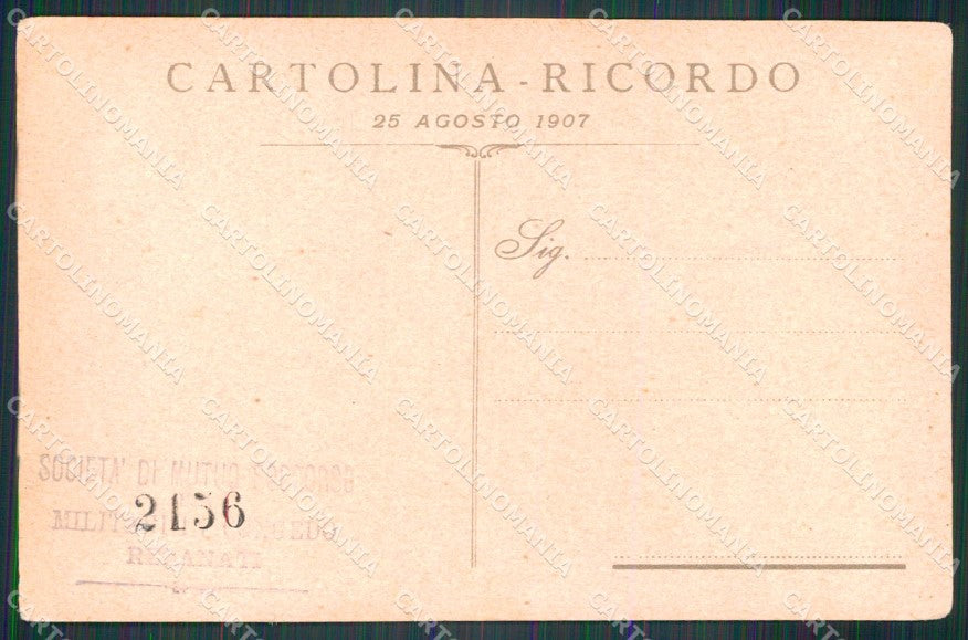 Militari Società Militari in Congedo Recanati 1907 cartolina KF4454 – retro