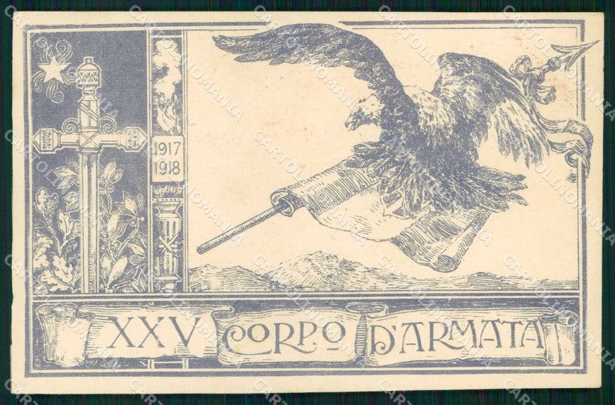 Militari Reggimentali XXV Corpo d'Armata cartolina KF4463 – fronte