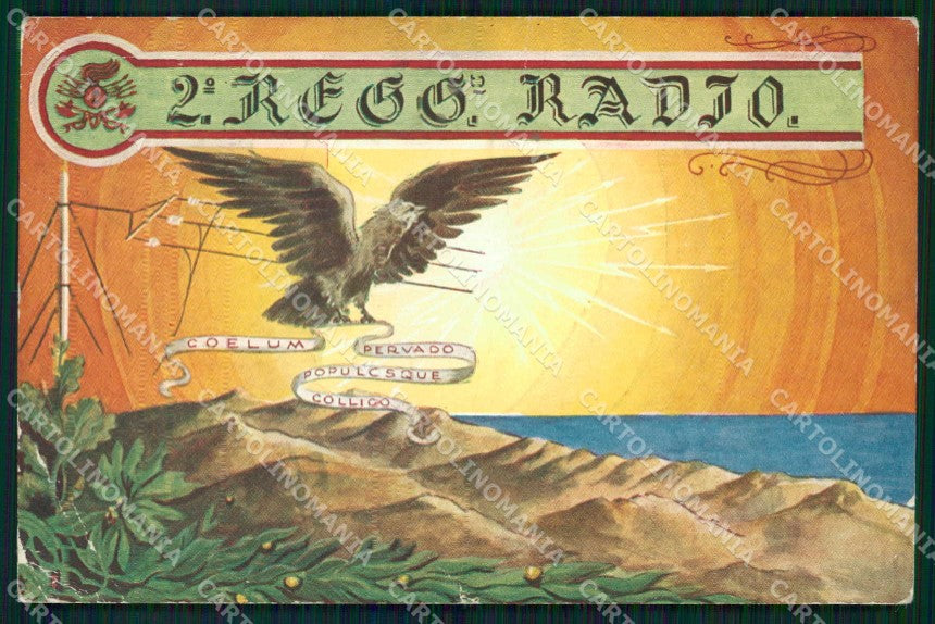 Militari Reggimentali Genio 2° Reggimento Radio PIEGHE cartolina KF4471 – fronte