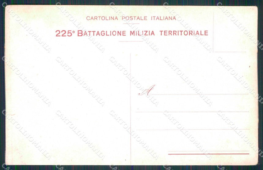 Militari Reggimentali 225° Battaglione Milizia Territoriale M T cartolina KF4472 – retro