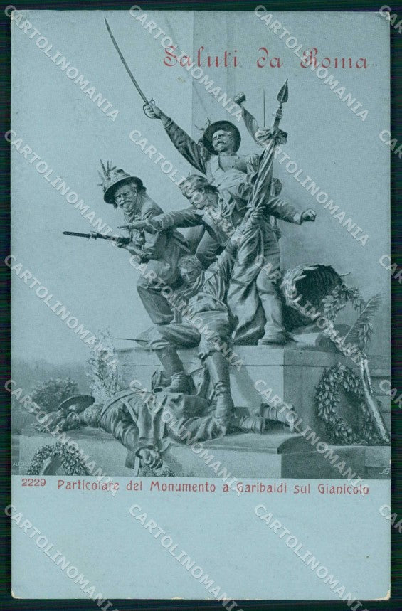 Roma città Gianicolo Monumento Garibaldi Alterocca 2229 cartolina KF4478 – fronte