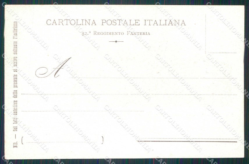 Militari Reggimentali 52° Regg. Fanteria Semina Reggio Calabria cartolina KF4482 – retro