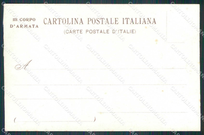 Militari Reggimentali 3° Corpo Armata cartolina KF4483 – retro