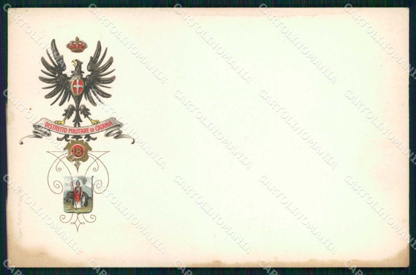 Militari Reggimentali 18° Distretto Militare di Catania cartolina KF4487 – fronte