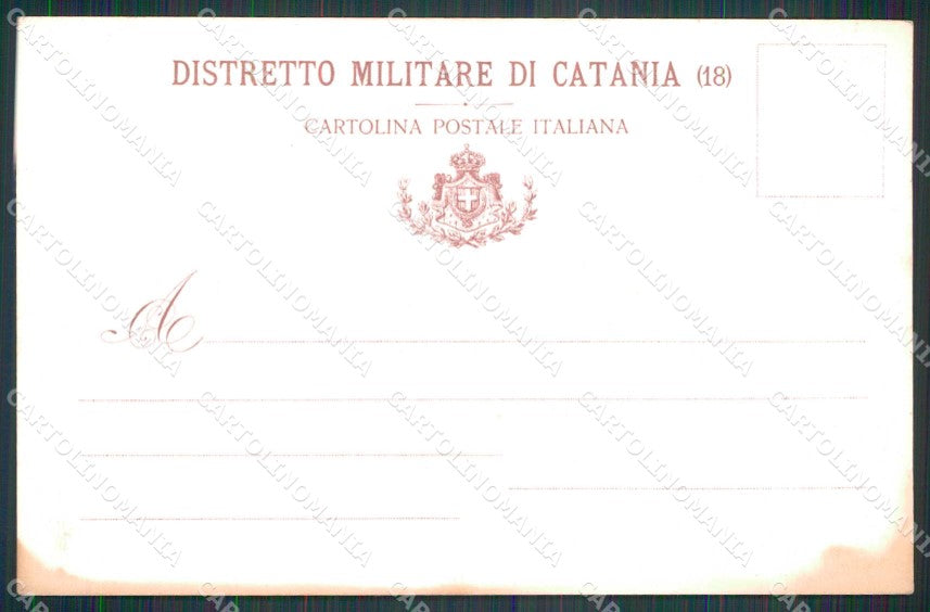 Militari Reggimentali 18° Distretto Militare di Catania cartolina KF4487 – retro