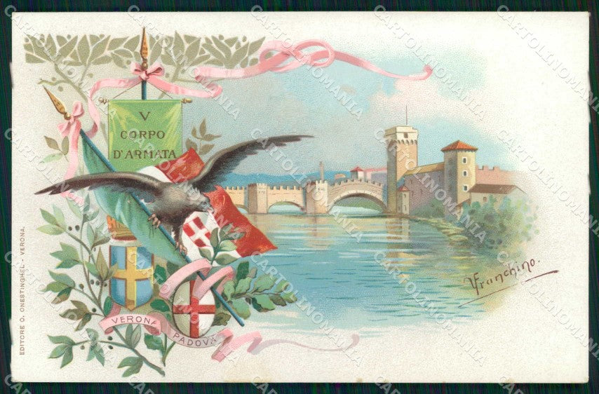 Militari V Corpo d'Armata Verona Padova cartolina KF4497 – fronte
