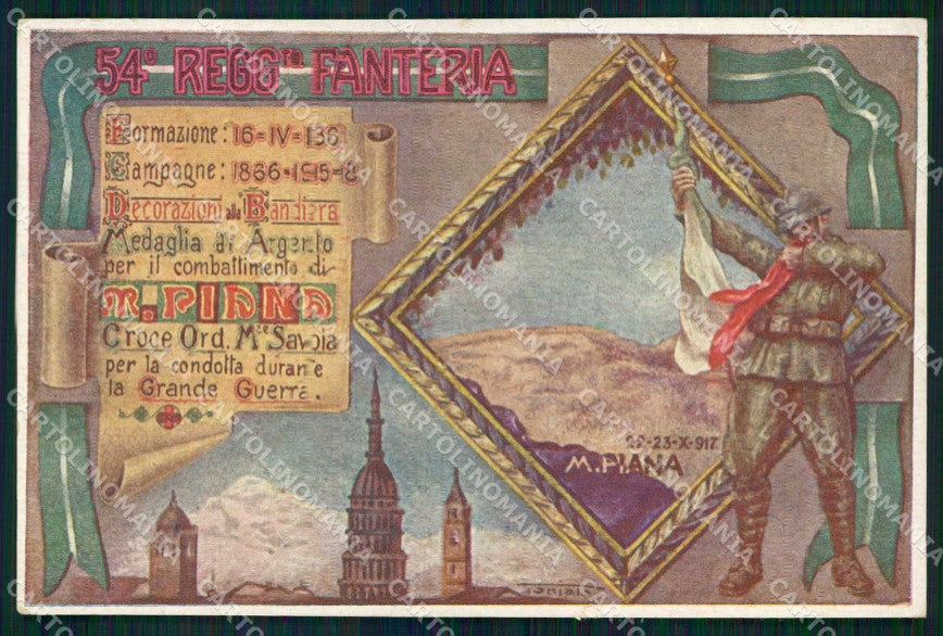 Militari Reggimentali 54° Regg. Fanteria Novara STRAPPINO cartolina KF4510 – fronte