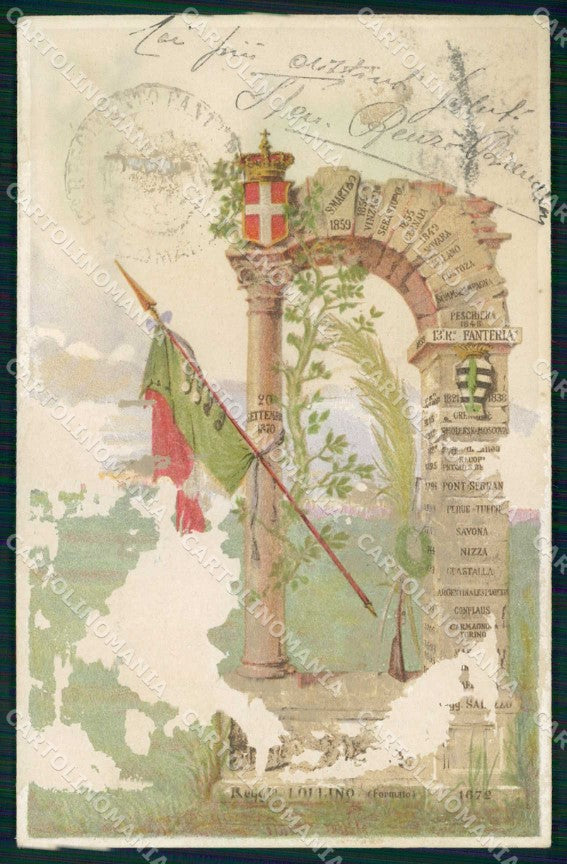 Militari Reggimentali 13° Regg. Fanteria ABRASA cartolina KF4523 – fronte