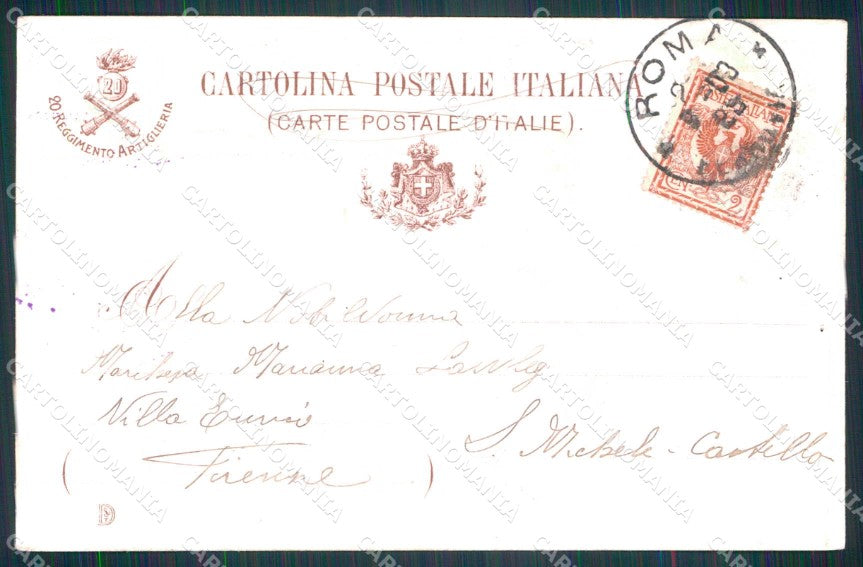 Militari Reggimentali 20° Regg. Artiglieria Padova Tricolore cartolina KF4524 – retro