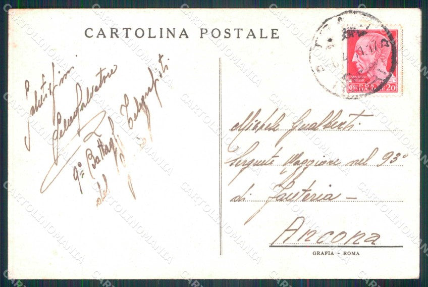 Militari Reggimentali IX Raggruppamento Genio Trani cartolina KF4531 – retro