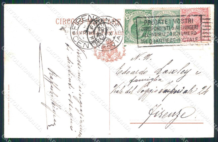 Militari Reggimentali Circolo Militare di Firenze Tricolore cartolina KF4534 – retro