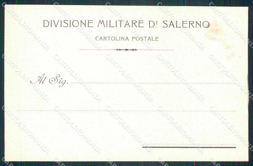 Militari Reggimentali Divisione Militare di Salerno cartolina KF4540 – retro