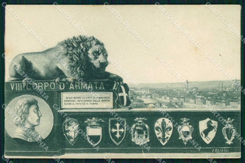 Militari Reggimentali VIII° Corpo Armata Firenze STRAPPO cartolina KF4542 – fronte