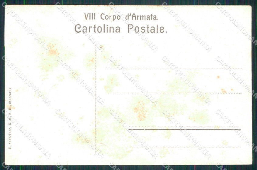 Militari Reggimentali VIII° Corpo Armata Firenze STRAPPO cartolina KF4542 – retro
