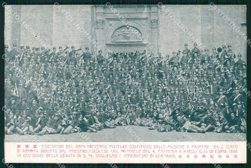 Militari 4° Regg. Fanteria Napoli Kaiser Wilhelm II cartolina KF4556 – fronte