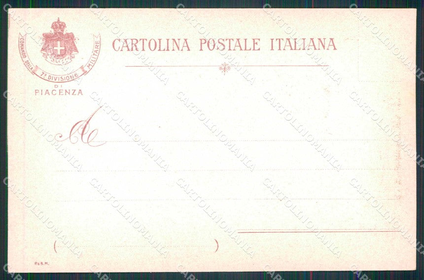 Militari 7ª Divisione Militare di Piacenza cartolina KF4559 – retro