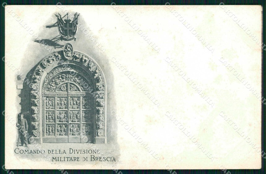 Militari Comando della Divisione Militare di Brescia cartolina KF4563 – fronte