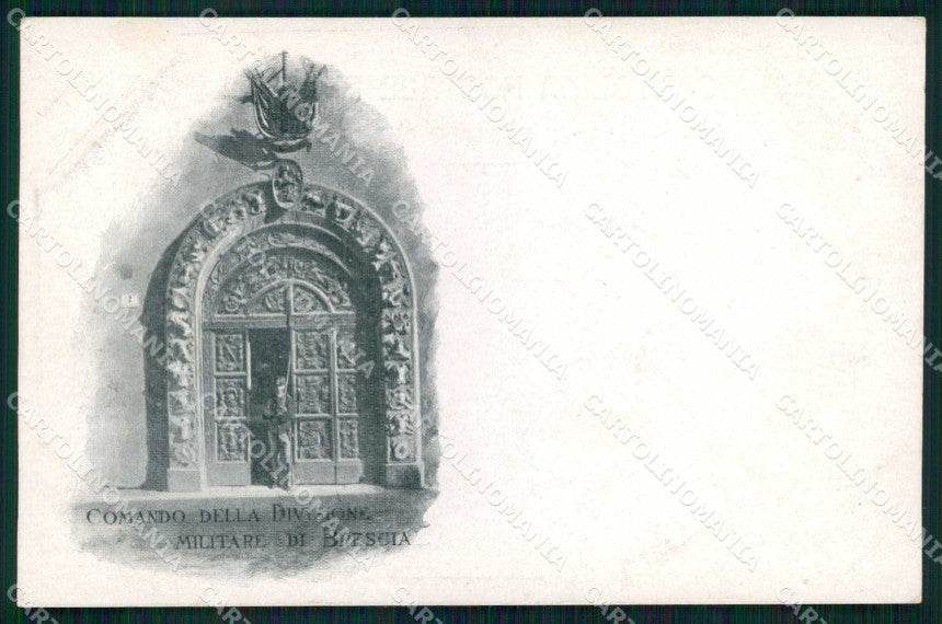 Militari Comando della Divisione Militare di Brescia cartolina KF4564 – fronte