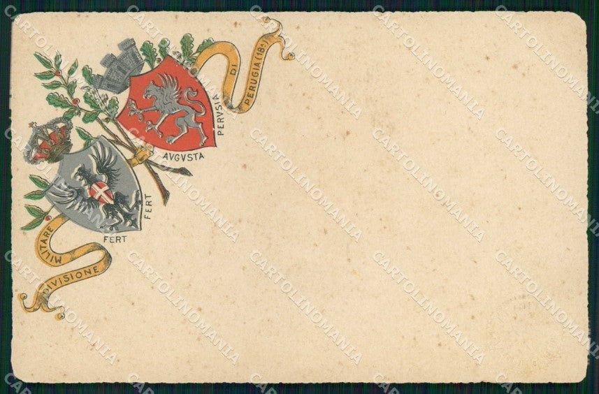 Militari Reggimentali 18° Divisione Militare di Perugia cartolina KF4572 – fronte