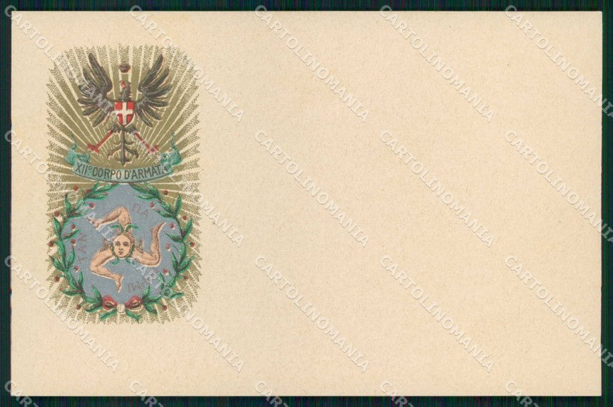 Militari Reggimentali XII° Corpo d' Armata Palermo cartolina KF4573 – fronte