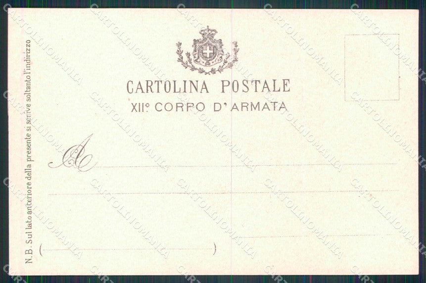 Militari Reggimentali XII° Corpo d' Armata Palermo cartolina KF4573 – retro