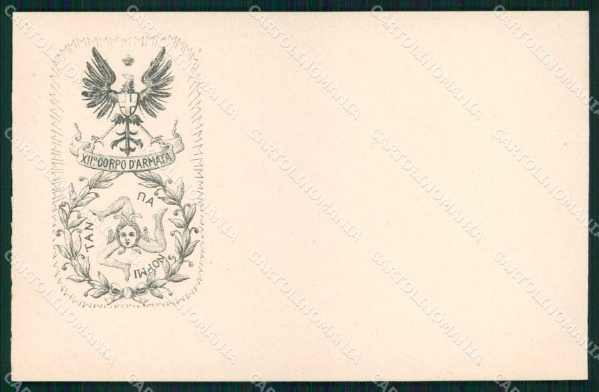 Militari Reggimentali XII° Corpo d' Armata Palermo cartolina KF4576 – fronte