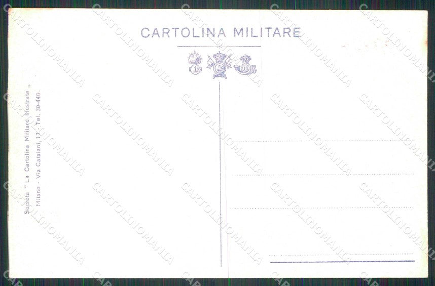 Militari Distintivi Reggimenti Cavalleria cartolina KF4587 – retro