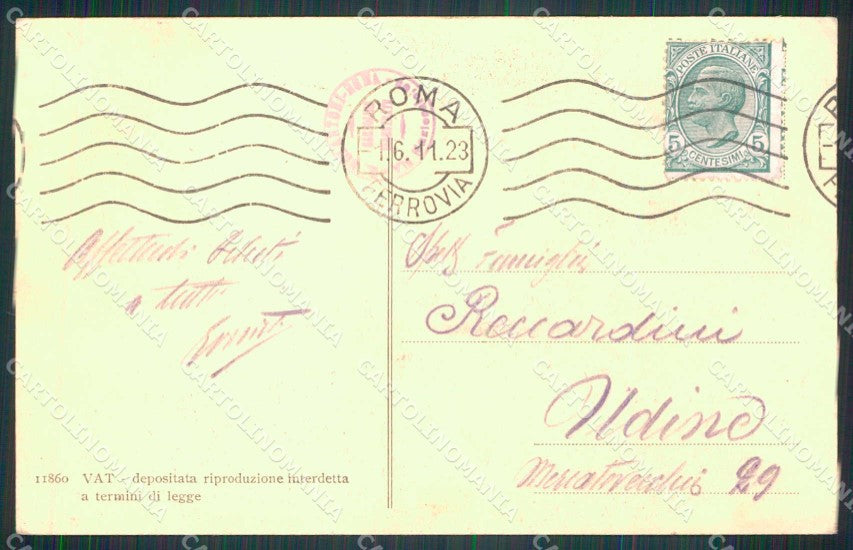 Militari Unità Italia Torino Roma Firenze Alterocca 11860 cartolina KF4602 – retro
